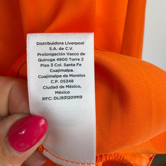 NWT Talbots Women’s Large Satin Blend Orange Pull-on Blouse Top Business - Picture 14 of 16